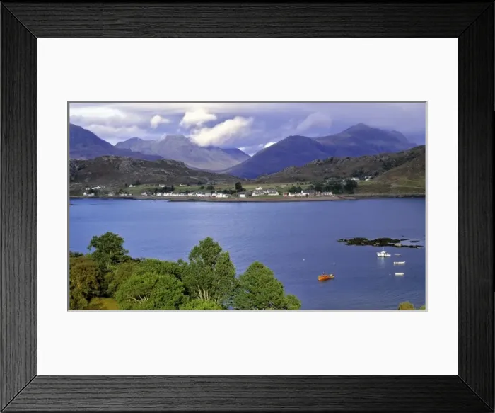Framed Print : Scotland, Highland, Wester Ross, Shieldeig. The white-washed village of Shieldeig Framed Print : Scotland, Highland, Wester Ross, Shieldeig. The white-washed village of Shieldeig