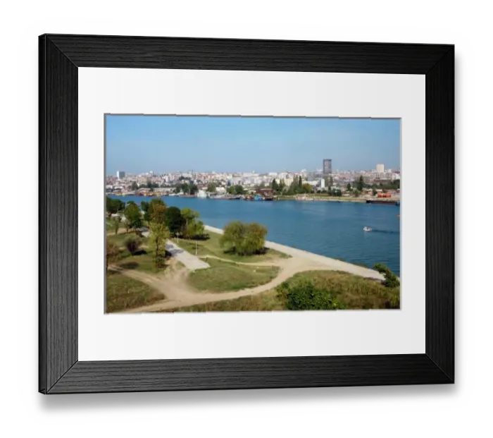 Framed Print : Serbia, Belgrade. Town and Sava River Framed Print : Serbia, Belgrade. Town and Sava River