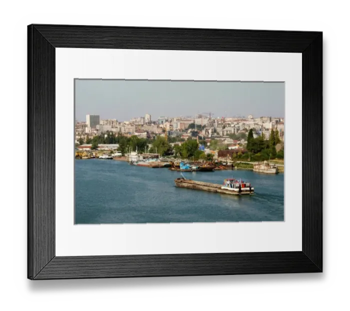Framed Print : Serbia, Belgrade. Town and Sava River Framed Print : Serbia, Belgrade. Town and Sava River