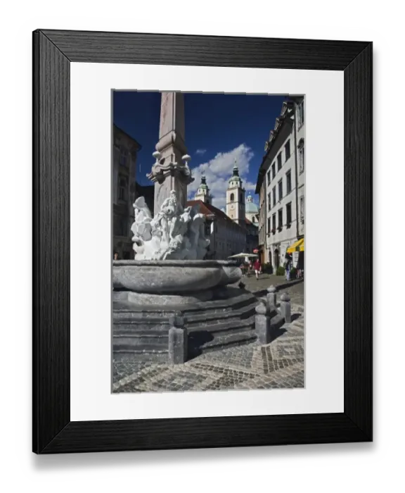 Framed Print : The Fountain of Three Camiolan Rivers, also known as The Robba Fountain, is one of