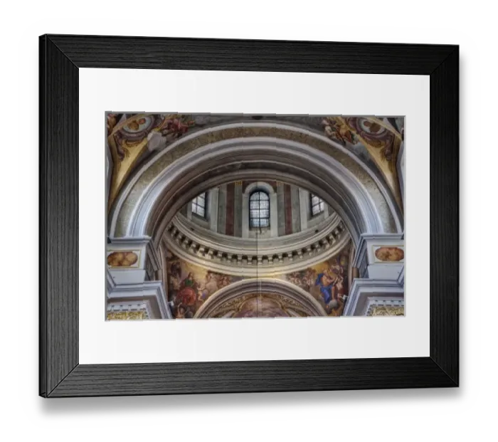 Framed Print : Interior details of Church of St. Nicholas, Ljubljana, Slovenia