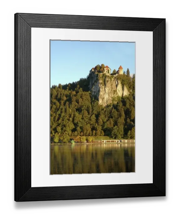 Framed Print : Slovenia, Bled, Lake Bled, Bled Castle on hilltop Framed Print : Slovenia, Bled, Lake Bled, Bled Castle on hilltop