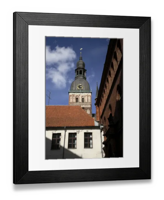 Framed Print : The tower of Dome Church in the historica center of Riga. Latvia