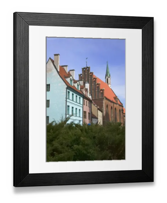 Framed Print : Quaint houses in pedestrian area, Riga, Latvia Framed Print : Quaint houses in pedestrian area, Riga, Latvia