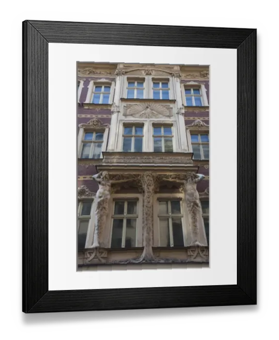 Framed Print : Latvia, Riga, Old Riga, Vecriga, art nouveau buidling detail