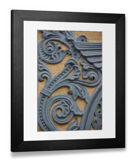Framed Print : Latvia, Riga, Old Riga, Vecriga, art nouveau building detail at 10 Meistaru Iela Street