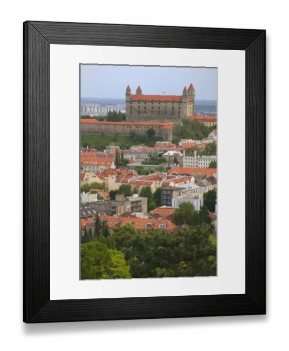 Framed Print : Cityscape dominated by Bratislava Castle, Slovakia Framed Print : Cityscape dominated by Bratislava Castle, Slovakia