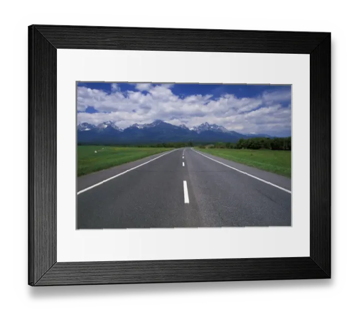 Framed Print : Slovakia, High Tatras, Poprad. View of mountains from highway