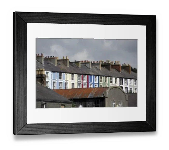 Framed Print : Europe, Wales, Caernarfon. Typical row houses. THIS IMAGE RESTRICTED - Not available to U Framed Print : Europe, Wales, Caernarfon. Typical row houses. THIS IMAGE RESTRICTED - Not available to U