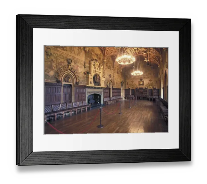 Framed Print : England, Wales, Cardiff. Cariff Castle, Great Hall