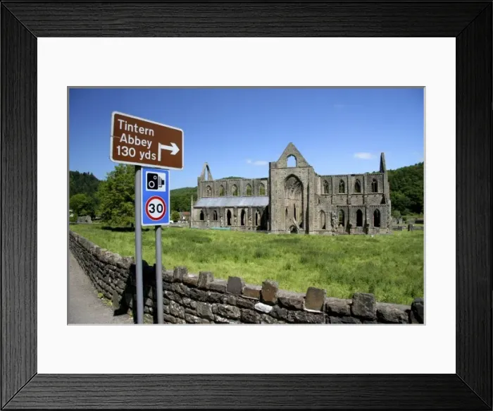 Framed Print : Tintern, Wales. The ruins of an ancient yet magnificent abbey, the Tintern Abbey in Wales Framed Print : Tintern, Wales. The ruins of an ancient yet magnificent abbey, the Tintern Abbey in Wales