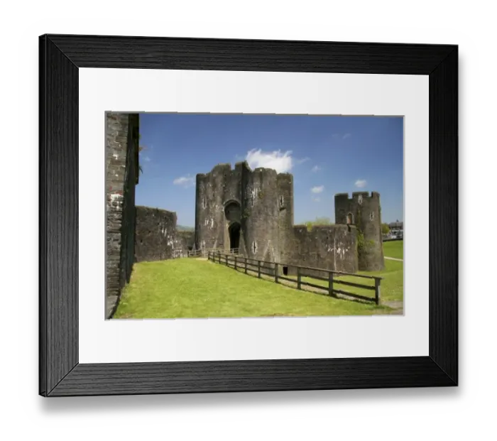 Framed Print : Caerphilly, Wales. The well preserved castle at Caerphilly Framed Print : Caerphilly, Wales. The well preserved castle at Caerphilly