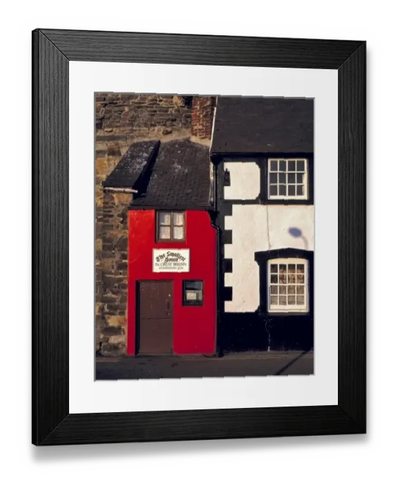 Framed Print : Wales, Conwy Co. Conwy. The smallest house in Britain is hard to miss in Conwy, Conwy Co Framed Print : Wales, Conwy Co. Conwy. The smallest house in Britain is hard to miss in Conwy, Conwy Co