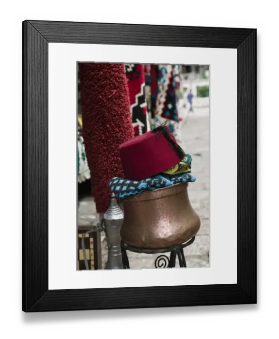 Framed Print : Bosnia & Hercegovina- Sarajevo. Bascarsija Ottoman Era Old Town- Fez