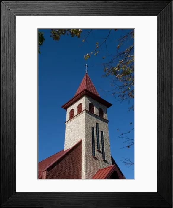 Framed Print : New steeple on church in Marijampole, near Vilnius, Lithuania Framed Print : New steeple on church in Marijampole, near Vilnius, Lithuania