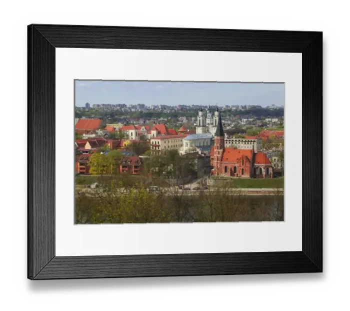 Framed Print : Overview of old Central Square dominited by 18th-century twin-towered Jesuit Church Framed Print : Overview of old Central Square dominited by 18th-century twin-towered Jesuit Church