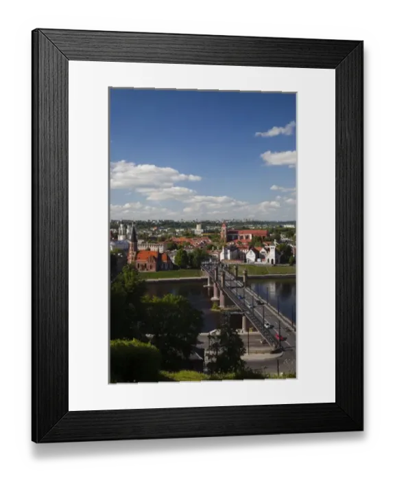 Framed Print : Lithuania, Central Lithuania, Kaunas, elevated view of Vytautas Church, Aleksoto tiltas bridge Framed Print : Lithuania, Central Lithuania, Kaunas, elevated view of Vytautas Church, Aleksoto tiltas bridge