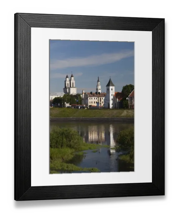 Framed Print : Lithuania, Central Lithuania, Kaunas, Old Town and Nemunas riverfront, morning Framed Print : Lithuania, Central Lithuania, Kaunas, Old Town and Nemunas riverfront, morning