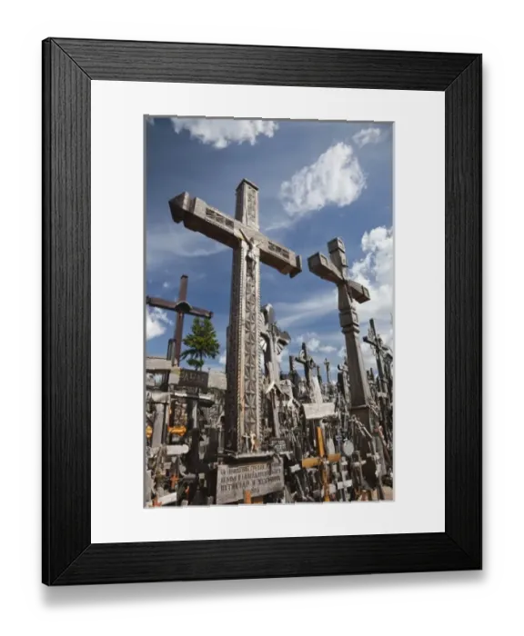 Framed Print : Lithuania, Central Lithuania, Siauliai, Hill of Crosses, religious pilgrimage site Framed Print : Lithuania, Central Lithuania, Siauliai, Hill of Crosses, religious pilgrimage site