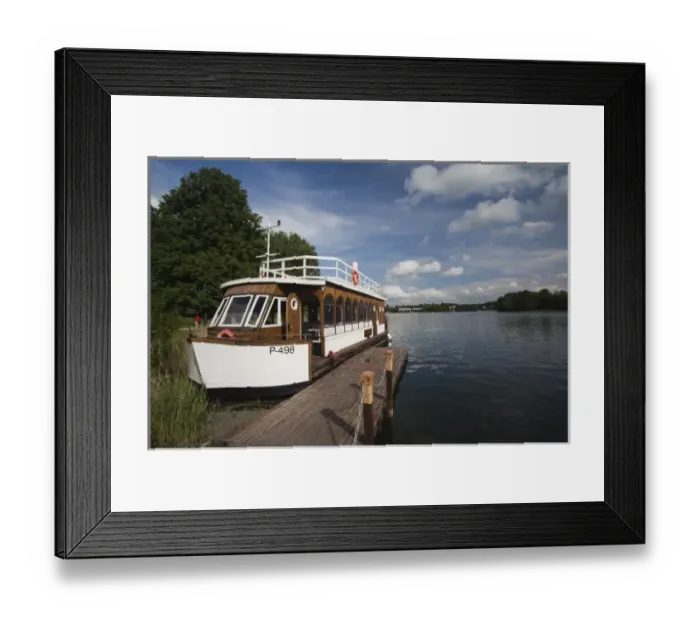 Framed Print : Lithuania, Trakai, Trakai Historical National Park, tourboat on Lake Galve Framed Print : Lithuania, Trakai, Trakai Historical National Park, tourboat on Lake Galve