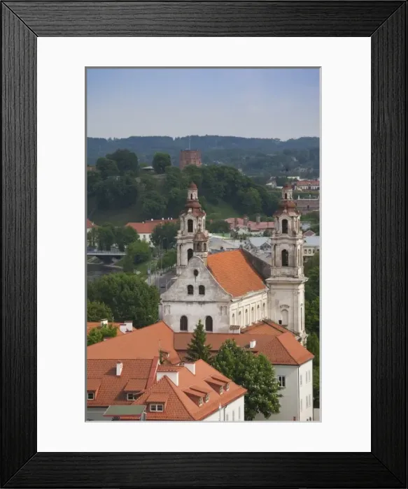 Framed Print : Lithuania, Vilnius, elevated view of St. Raphaels Church Framed Print : Lithuania, Vilnius, elevated view of St. Raphaels Church