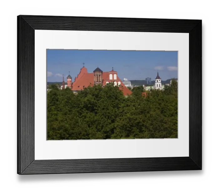 Framed Print : Lithuania, Vilnius, elevated view towards St. Anne and Bernardine Church Framed Print : Lithuania, Vilnius, elevated view towards St. Anne and Bernardine Church