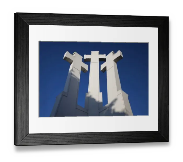 Framed Print : Lithuania, Vilnius, Three Crosses Hill Framed Print : Lithuania, Vilnius, Three Crosses Hill