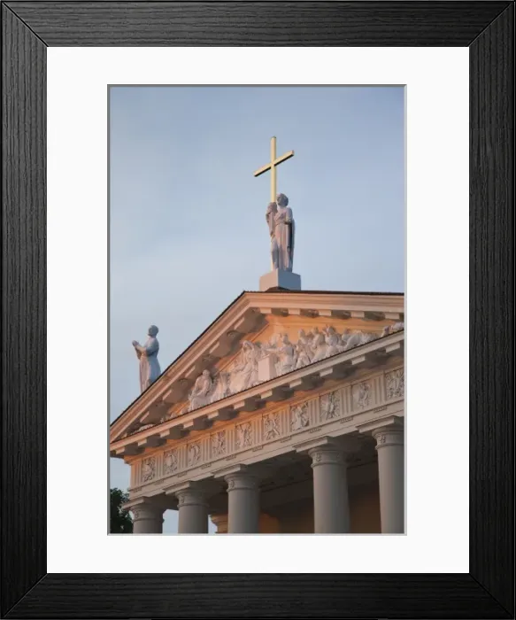 Framed Print : Lithuania, Vilnius, Vilnius Cathedral, dusk