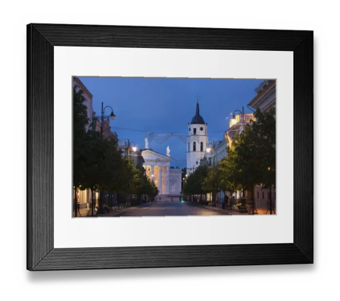 Framed Print : Lithuania, Vilnius, Vilnius Cathedral, evening Framed Print : Lithuania, Vilnius, Vilnius Cathedral, evening