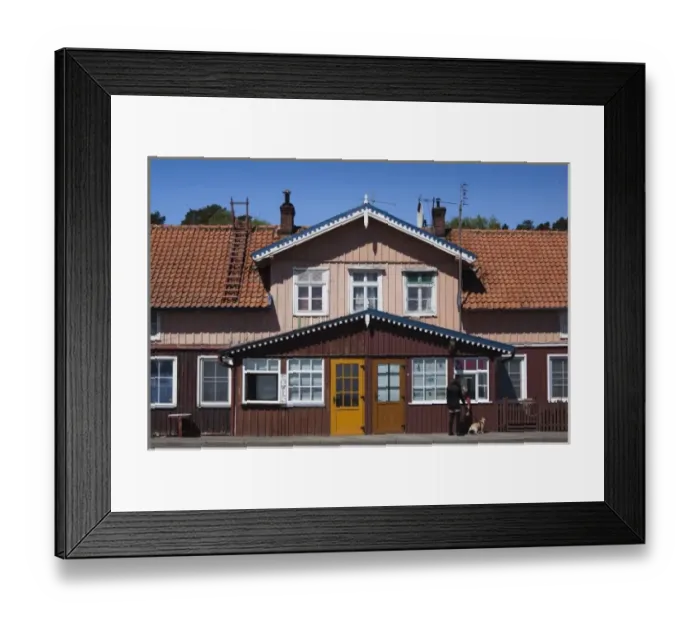Framed Print : Lithuania, Western Lithuania, Curonian Spit, Juodkrante, fish restaurant Framed Print : Lithuania, Western Lithuania, Curonian Spit, Juodkrante, fish restaurant
