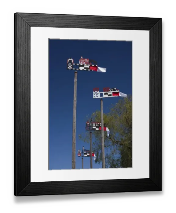 Framed Print : Lithuania, Western Lithuania, Curonian Spit, Nida, traditional Curonian weathervanes