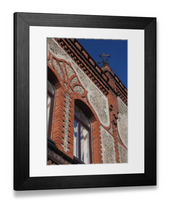 Framed Print : Lithuania, Western Lithuania, Klaipeda, Old Town, building detail Framed Print : Lithuania, Western Lithuania, Klaipeda, Old Town, building detail