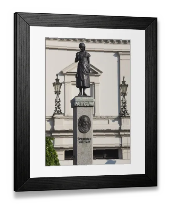 Framed Print : Lithuania, Western Lithuania, Klaipeda, Theater Square, Drama Theater and Ann