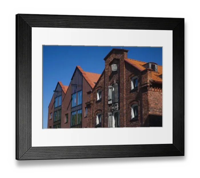 Framed Print : Lithuania, Western Lithuania, Klaipeda, Old Town, old warehouses along Dane Riverfront Framed Print : Lithuania, Western Lithuania, Klaipeda, Old Town, old warehouses along Dane Riverfront