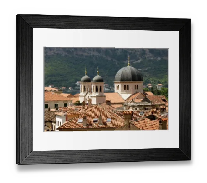Framed Print : Montenegro, Kotor. Partial view of the city with the church of St. Nicholas. In 1979 Framed Print : Montenegro, Kotor. Partial view of the city with the church of St. Nicholas. In 1979
