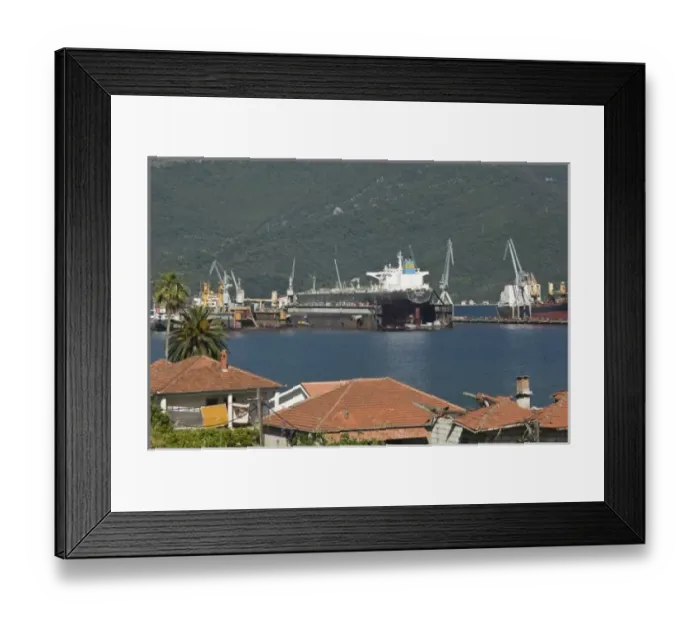 Framed Print : Montenegro, Herceg-Novi Bay / Zelenika. Zelenika Shipyard Framed Print : Montenegro, Herceg-Novi Bay / Zelenika. Zelenika Shipyard