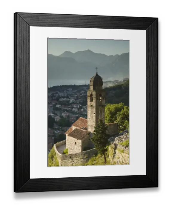 Framed Print : Montenegro, Kotor Bay / Kotor. Kotors mountainside fortifications / Late Afternoon Framed Print : Montenegro, Kotor Bay / Kotor. Kotors mountainside fortifications / Late Afternoon