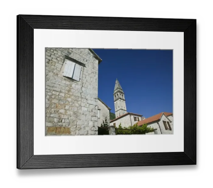 Framed Print : Montenegro, Kotor Bay / Perast. Church of St. Nikola Tower Framed Print : Montenegro, Kotor Bay / Perast. Church of St. Nikola Tower