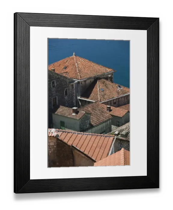 Framed Print : Montenegro, Kotor Bay / Perast. Perast Rooftops Framed Print : Montenegro, Kotor Bay / Perast. Perast Rooftops