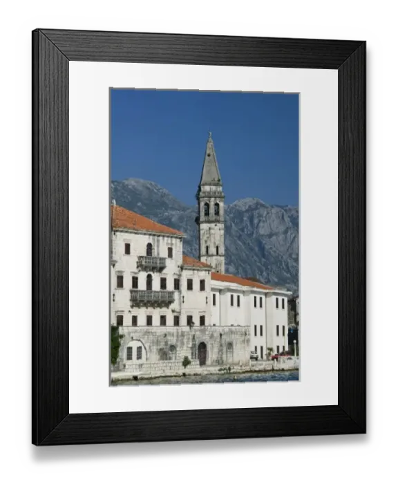 Framed Print : Montenegro, Kotor Bay  /  Perast. Perast Town View  /  Late Afternoon