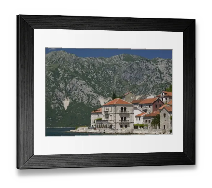 Framed Print : Montenegro, Kotor Bay / Perast. Perast Town View Framed Print : Montenegro, Kotor Bay / Perast. Perast Town View