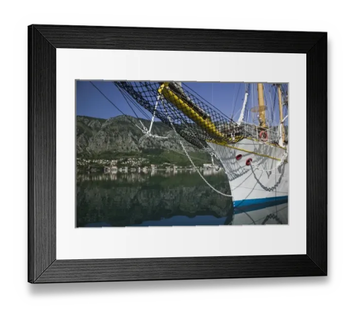 Framed Print : Montenegro, Kotor. Bay of Kotor / Southern Europes Deepest Fjord / Sailing Ship Framed Print : Montenegro, Kotor. Bay of Kotor / Southern Europes Deepest Fjord / Sailing Ship
