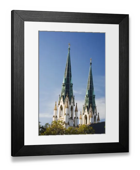 Framed Print : USA, Georgia, Savannah. The Cathedral of St John the Baptist in Savannah Georgia Framed Print : USA, Georgia, Savannah. The Cathedral of St John the Baptist in Savannah Georgia