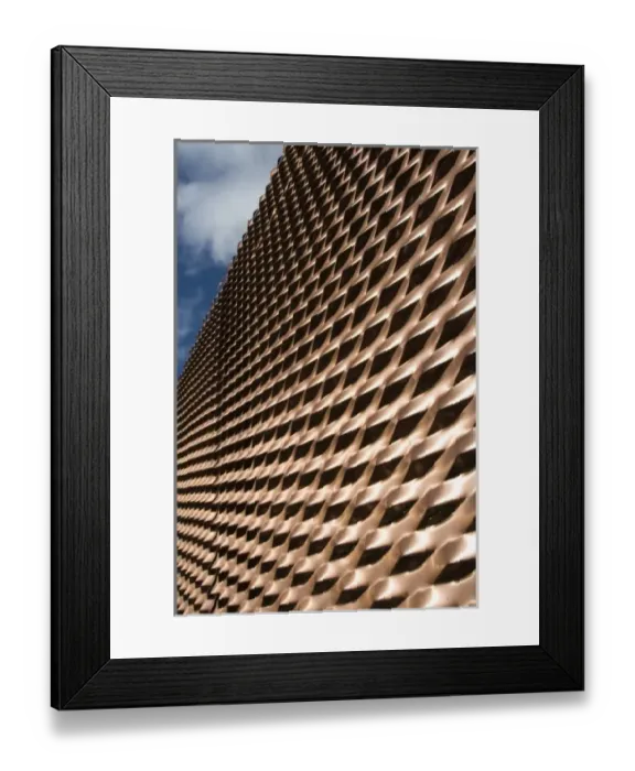 Framed Print : USA, Florida, Miami: Design District, Copper Mesh Gallery Doors