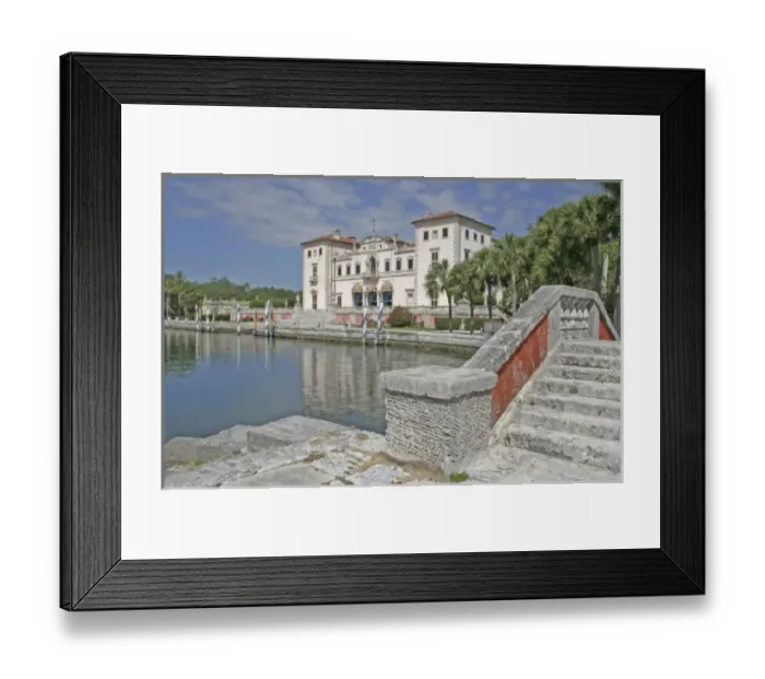 Framed Print : Vizcaya Museum and Gardens Miami Florida
