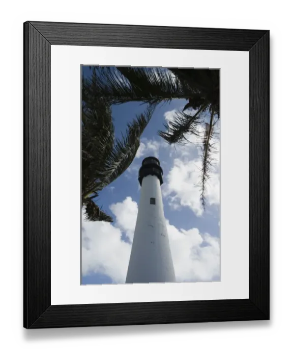 Framed Print : USA, Florida, Miami Area (Key Biscayne): Cape Florida Lighthouse Framed Print : USA, Florida, Miami Area (Key Biscayne): Cape Florida Lighthouse