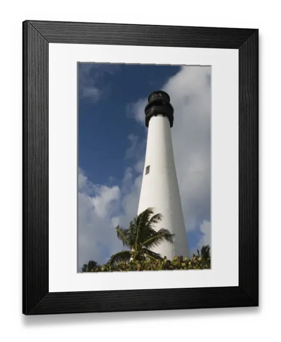 Framed Print : USA, Florida, Miami Area (Key Biscayne): Cape Florida Lighthouse