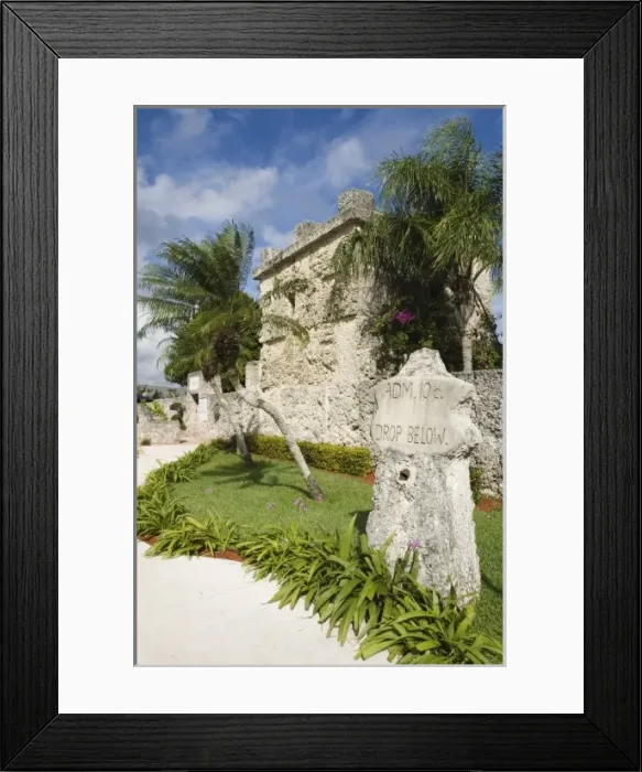 Framed Print : USA, Florida, Miami Area (Homestead): Coral Castle, Unusual Home of Latvian immigrant Framed Print : USA, Florida, Miami Area (Homestead): Coral Castle, Unusual Home of Latvian immigrant