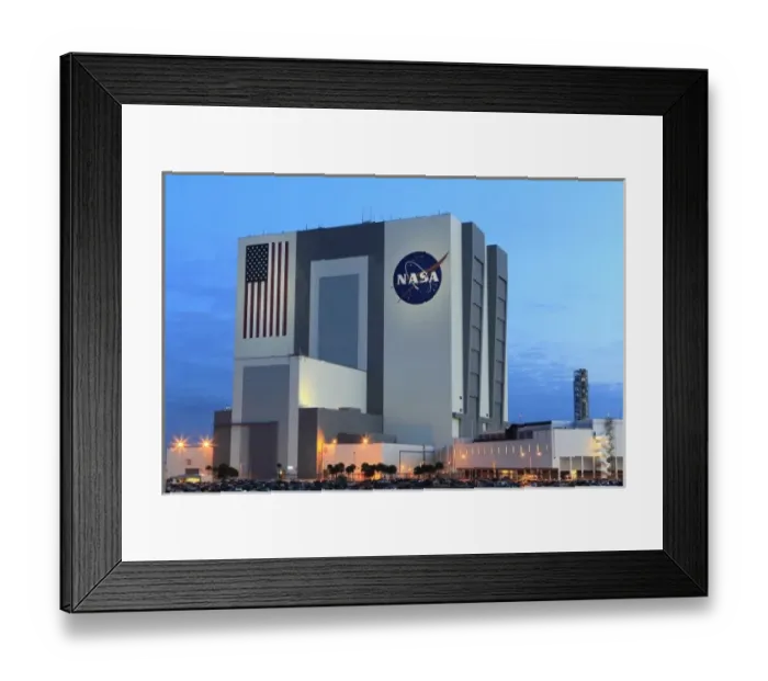 Framed Print : VAB building at sunrise, Cape Canaveral, KSC, Titusville, Florida Framed Print : VAB building at sunrise, Cape Canaveral, KSC, Titusville, Florida