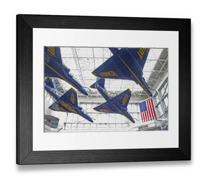 Framed Print : Blue Angels exhibit at National Museum of Naval Aviation Pensacola, Florida